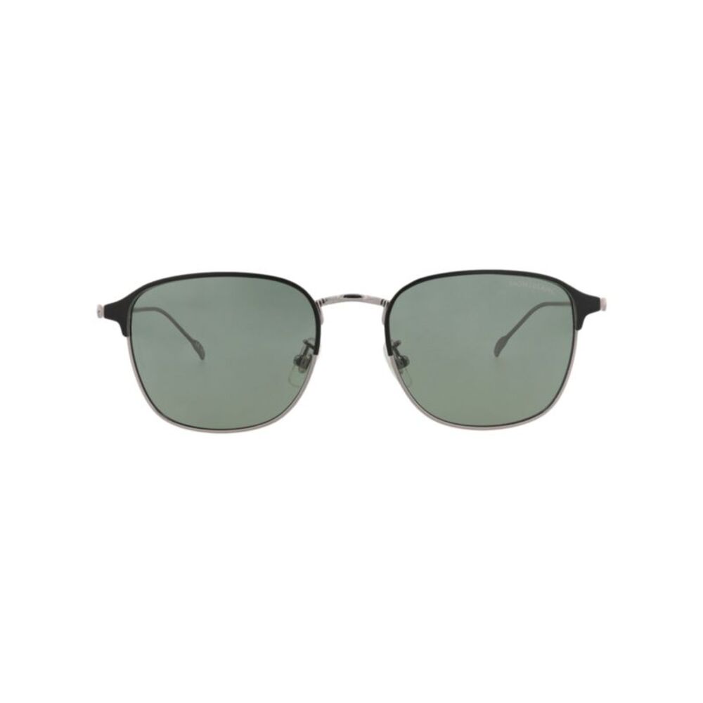 Montblanc Square-Frame Metal Sunglasses Silver Mens